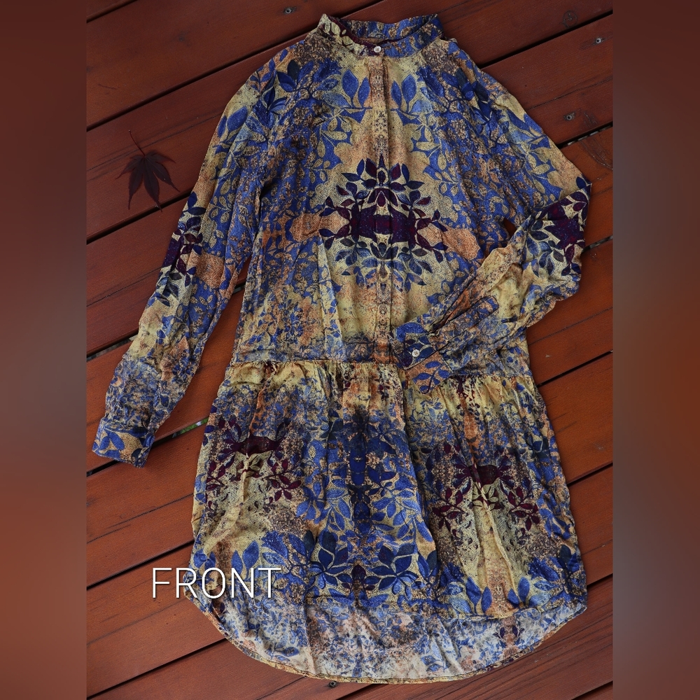Joe Fresh Collar Button-Down Floral Dress Size XS